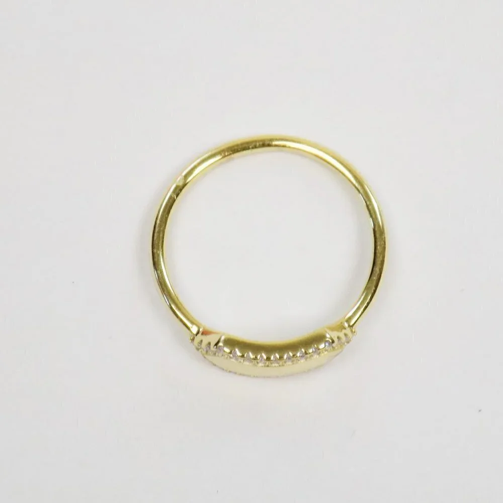 new in box! dainty stacking layering rings signet ring pave cz